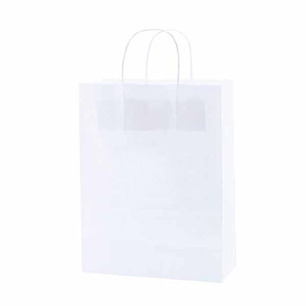 Promo White Kraft Shopping Bags