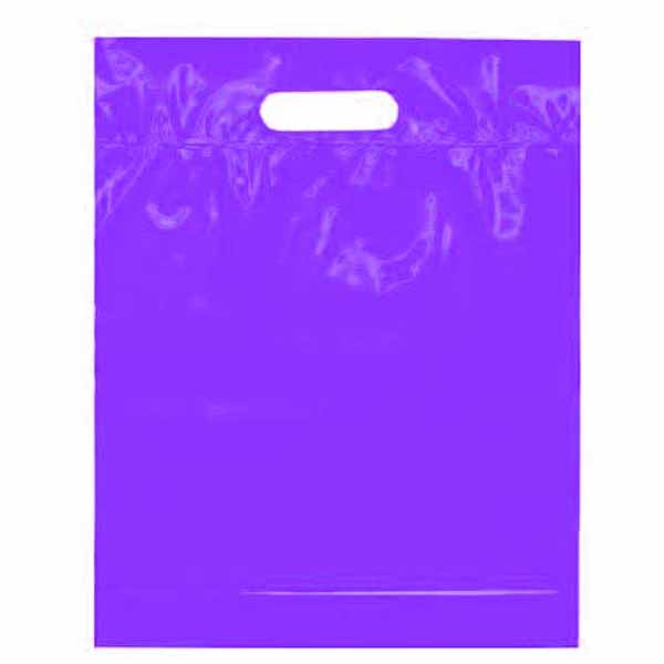 9 x 12 Printed Plastic Fold Over Die Cut Bag