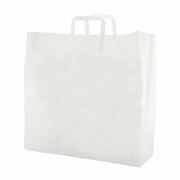 Printable Frosted Tri-fold Handle Shopping Bags