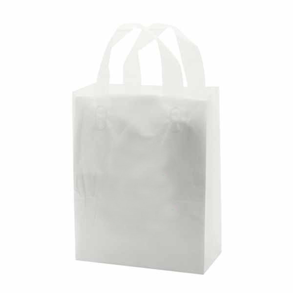 Promotional Frosted Soft Loop Handle Bags