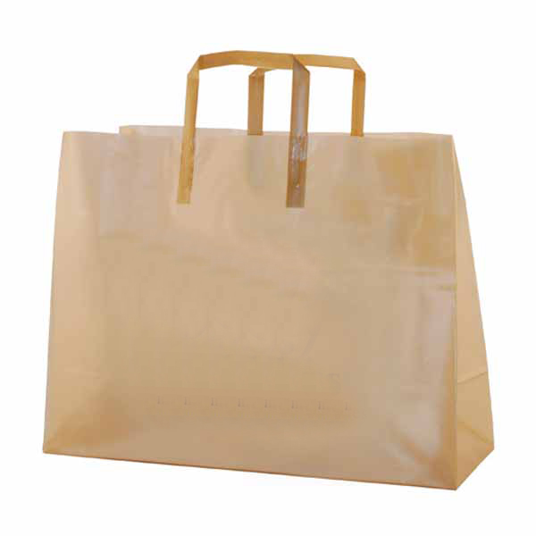 Printed Frosted Tri-fold Handle Shopping Bags