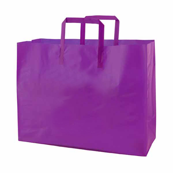 Printed Frosted Tri-fold Handle Shopping Bags