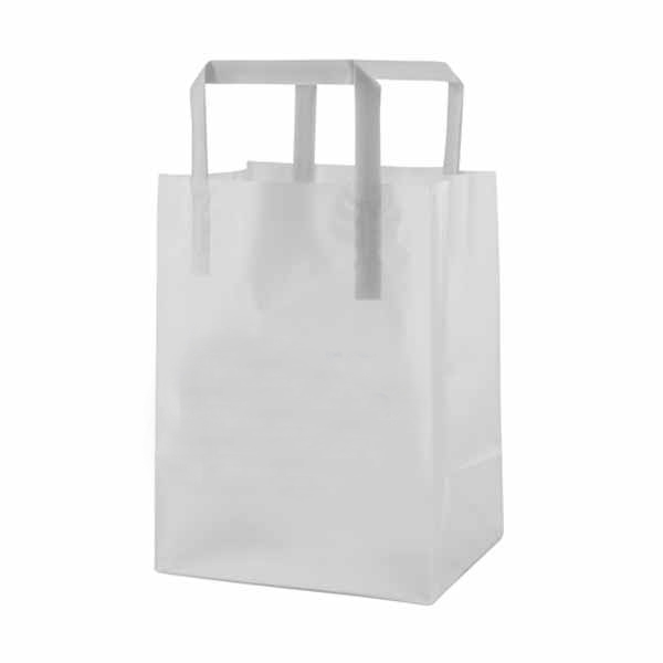 Printable Frosted Tri-fold Handle Shopping Bags