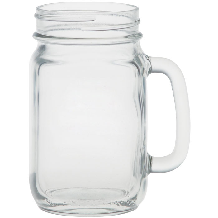 16 oz Handled Glass Jar