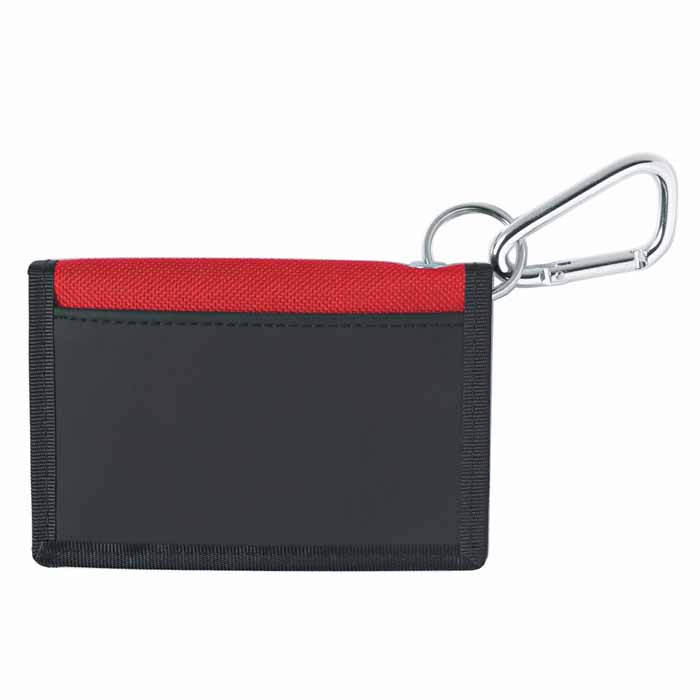 Printed Velcro Wallet With Carabiner