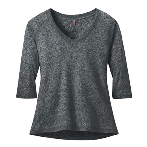 District Ladies Microburn V-Neck Raglan Tee