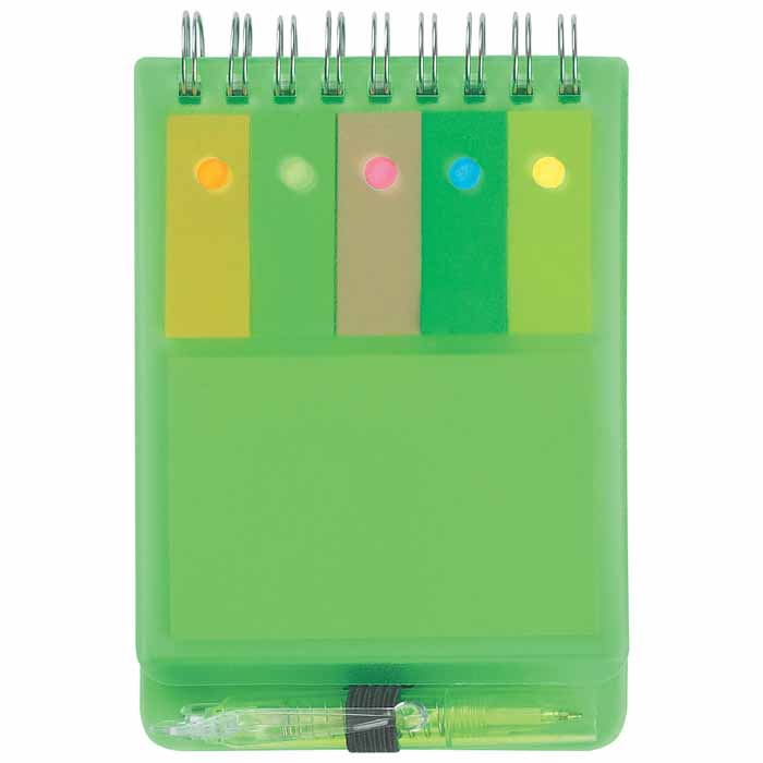 Spiral Jotter With Sticky Notes, Flags & Pen