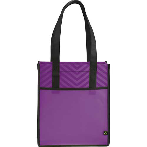 Promo Printed PolyPro Chevron Shopper Tote