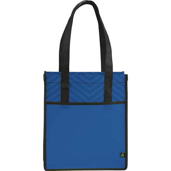 Promo Printed PolyPro Chevron Shopper Tote