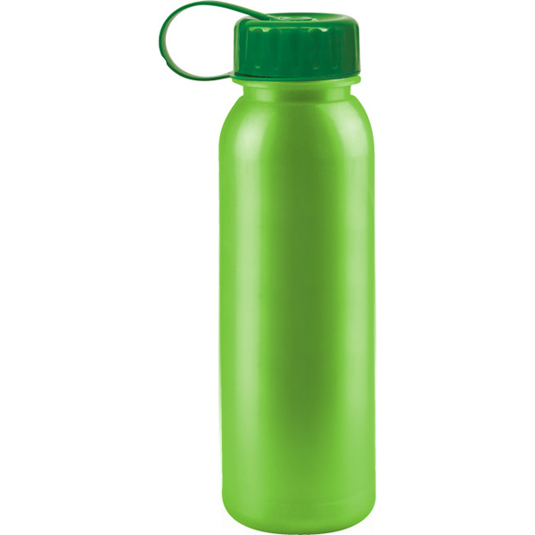 Promotional 24 oz. Metalike Bottle with Tethered Lid