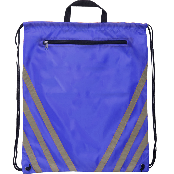 Imprinted Twilight Large Reflective Drawstring Backpack