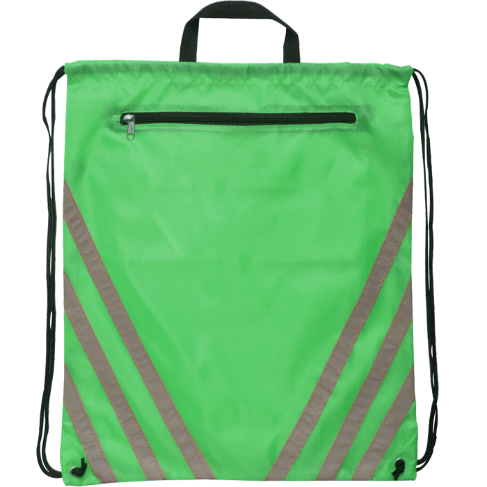 Imprinted Twilight Large Reflective Drawstring Backpack