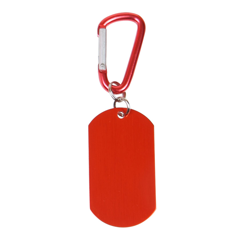 Printed Dog Tag on Carabiner