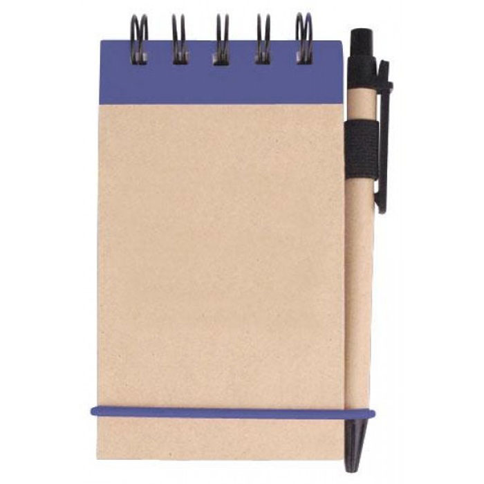 Custom V Natural Kraft Jotter w/ Pen